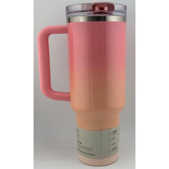 STANLEY QUENCHER PROTOUR FLIP STRAW TUMBLER, 40 OZ- PINK MESA SUNSET - Picture 2 of 5